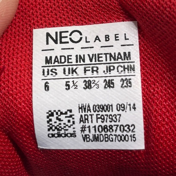 2014 ADIDAS NEO LITE RACER K RUNNING SHOE BLUE RED MEN'S 5 - WOMEN 6 - Picture 6 of 6